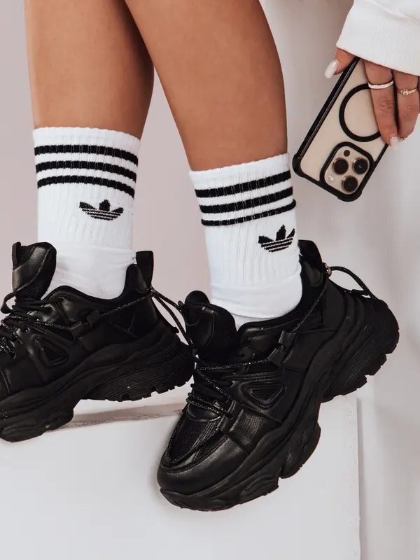 DStreet Ženske črne superge z debelim podplatom