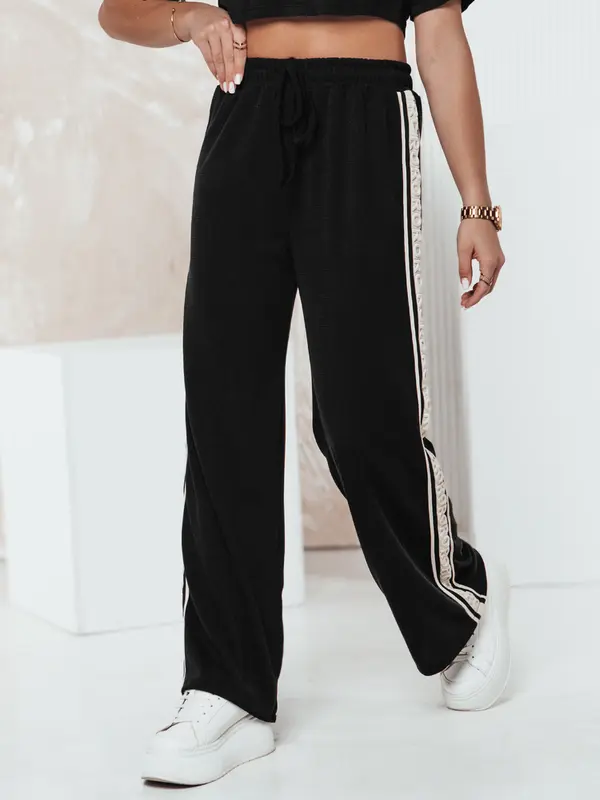 DStreet Ženske črne trenirke VIBEBEX