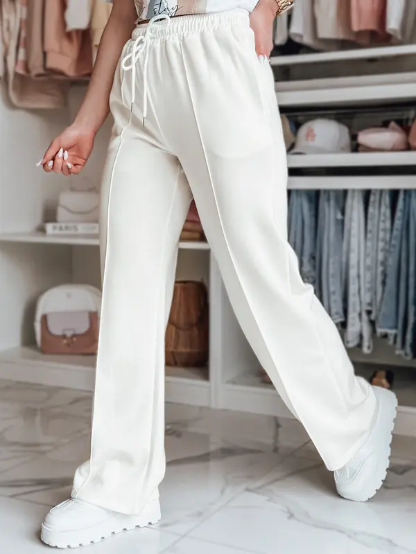 DStreet Ženske džersi hlače DRESSANIK ecru