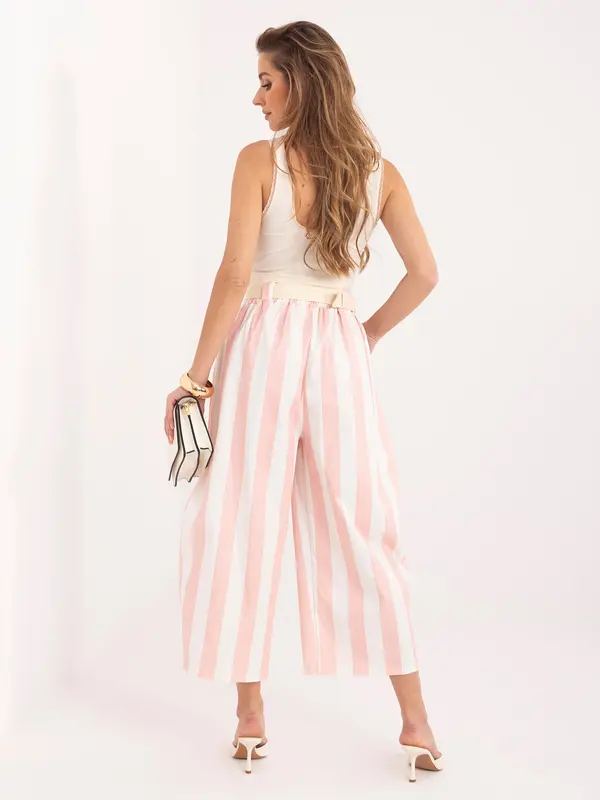 Factory Price Ženske ecru-roza culottes hlače