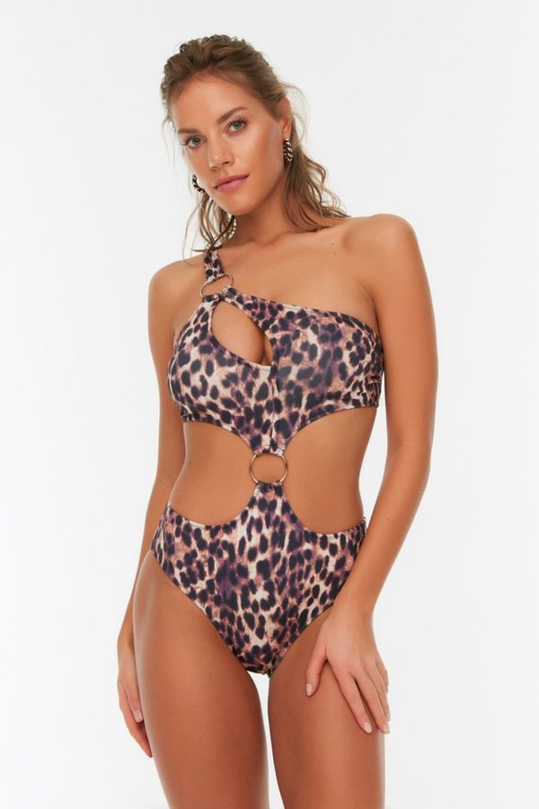 Trendyol Ženske enodelne kopalke Trendyol Leopard print