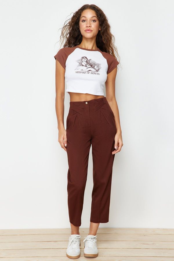 Trendyol Ženske hlače Trendyol Striped