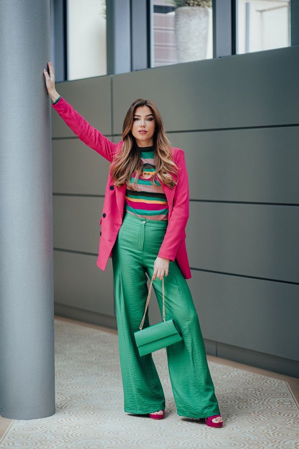 Trendyol Ženske hlače Trendyol Wide leg