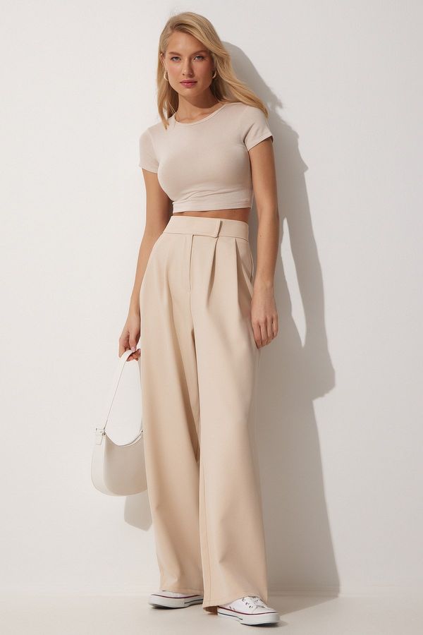 Happiness İstanbul Ženske hlače z velcro pasom Happiness İstanbul