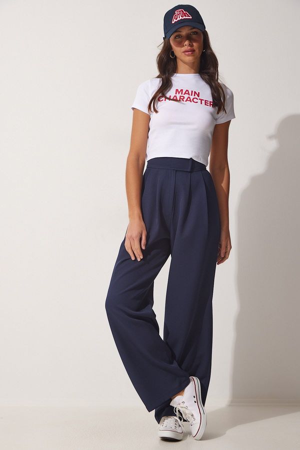 Happiness İstanbul Ženske hlače z velcro pasom Happiness İstanbul