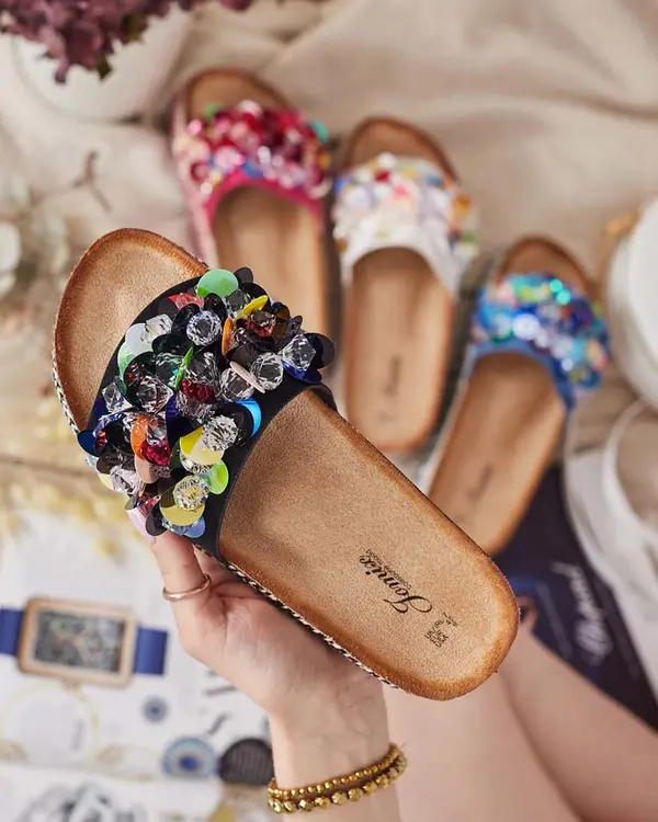 Resti Ženske japonke Loassa z okrasnimi kamni