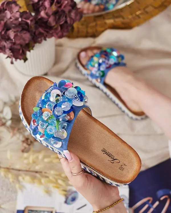 Resti Ženske japonke z okrasnimi kamni