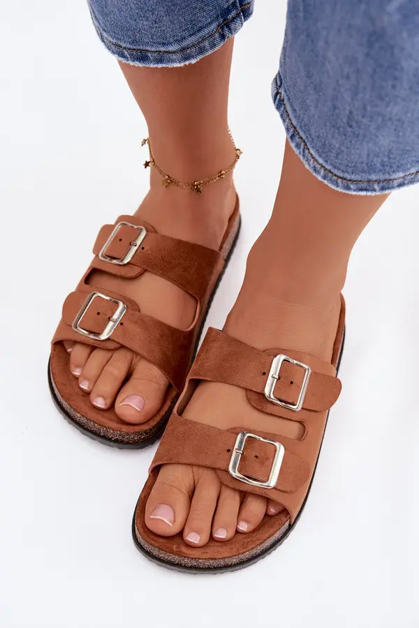 Boto Ženske japonke z zaponkami Camel Oliena