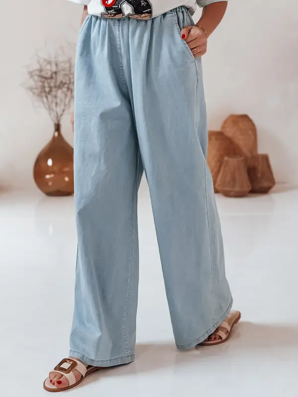 DStreet Ženske kavbojke DENIMJOY svetlo modre barve