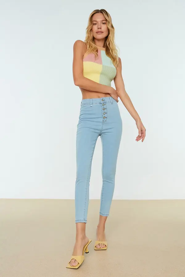 Trendyol Ženske kavbojke Trendyol High waist