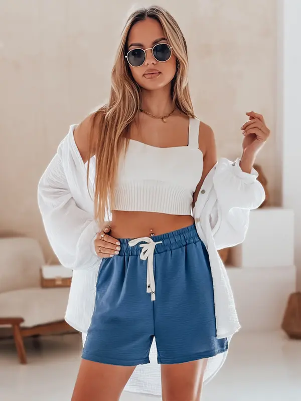 DStreet Ženske kratke hlače HOT VIBE modre