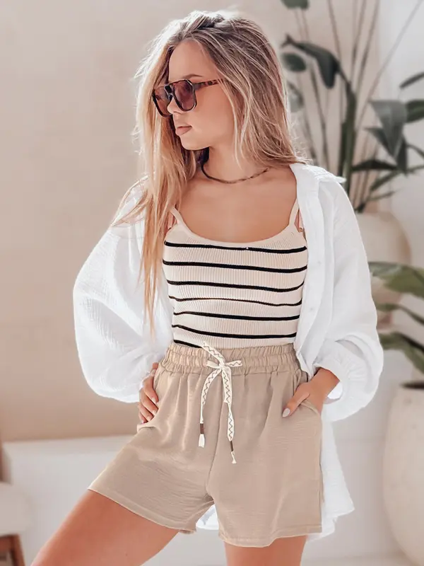 DStreet Ženske kratke hlače NOT TOMORROW kaki