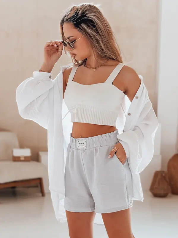 DStreet Ženske kratke hlače OWN STYLE, sive