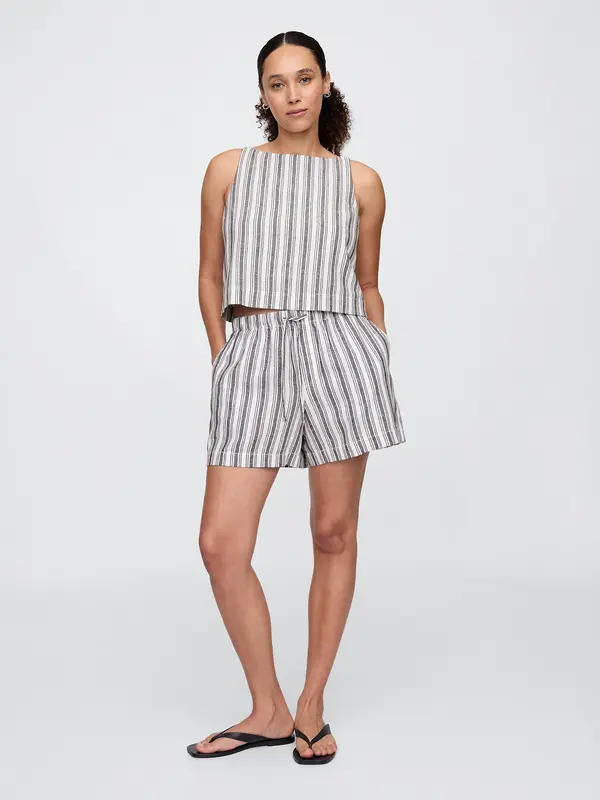 GAP Ženske lanene kratke hlače GAP