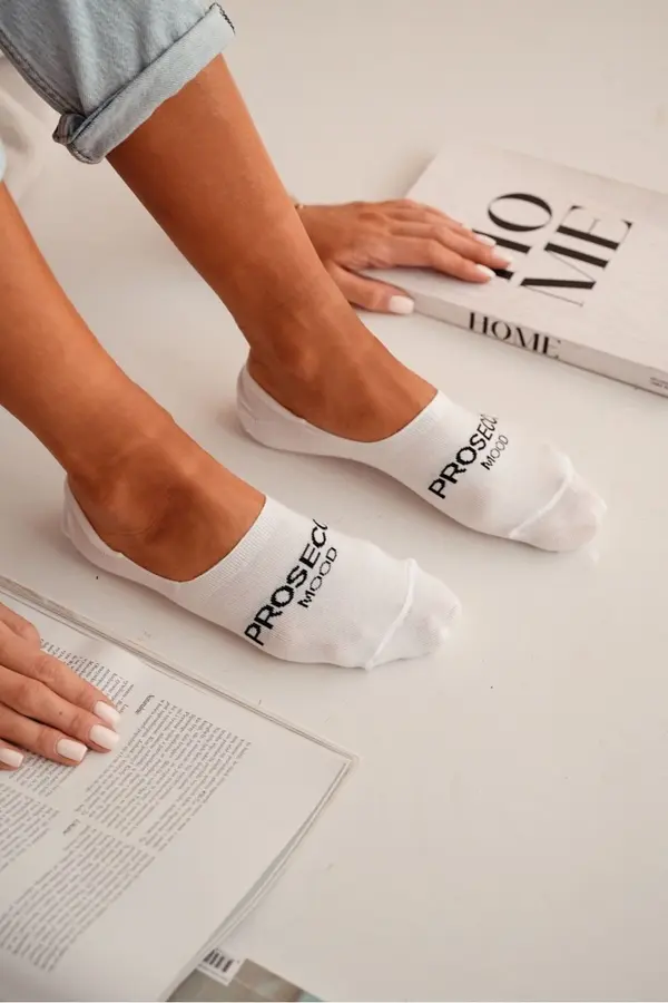 Milena Ženske mikro nogavice PROSECCO MOOD bele