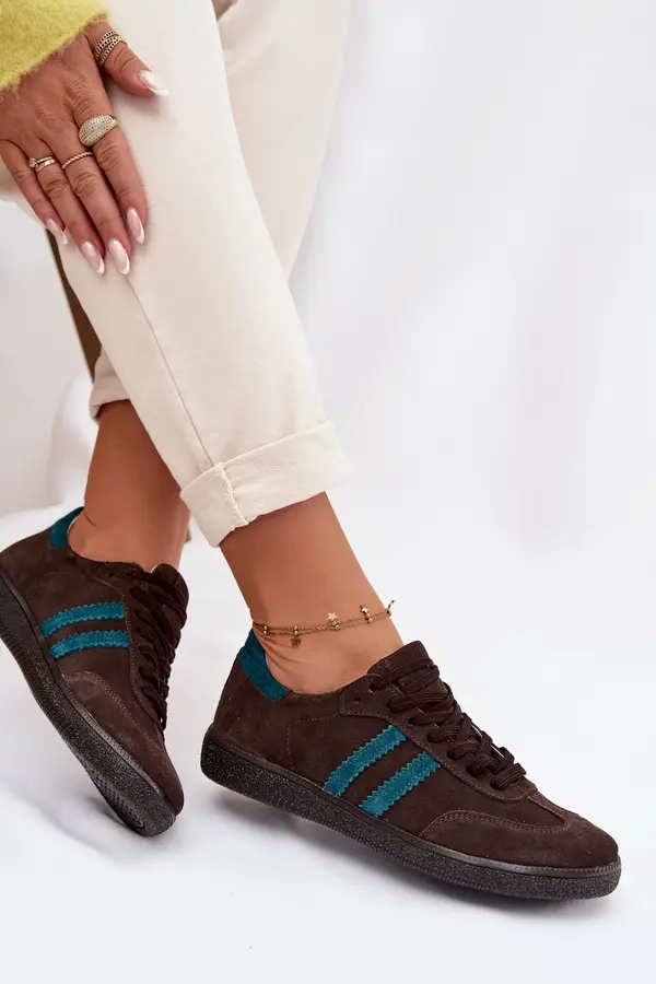 Zazoo Ženske nizke superge iz semiša Zazoo