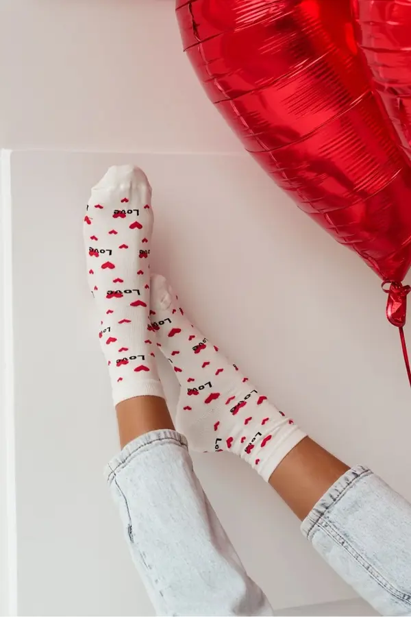 Milena Ženske nogavice Milena Love Ecru