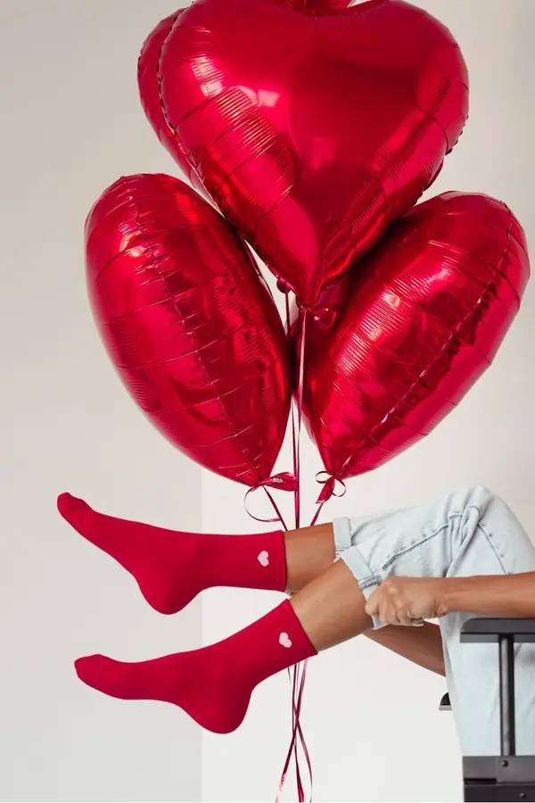 Milena Ženske nogavice Milena z majhnimi srčki