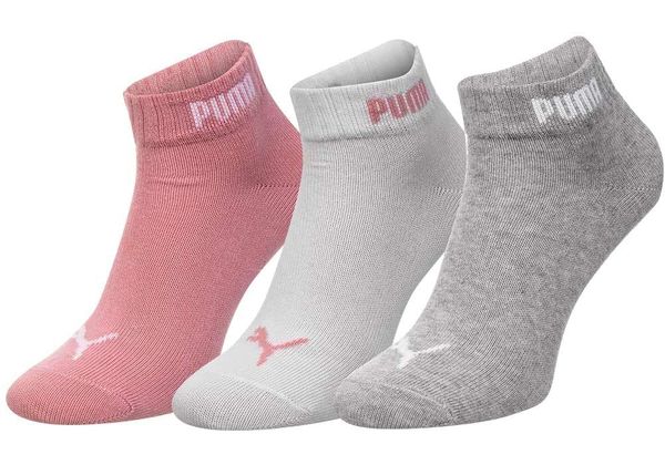 Puma Ženske nogavice Puma Puma_Socks_887498_11_3Pack_Pink/White/Grey