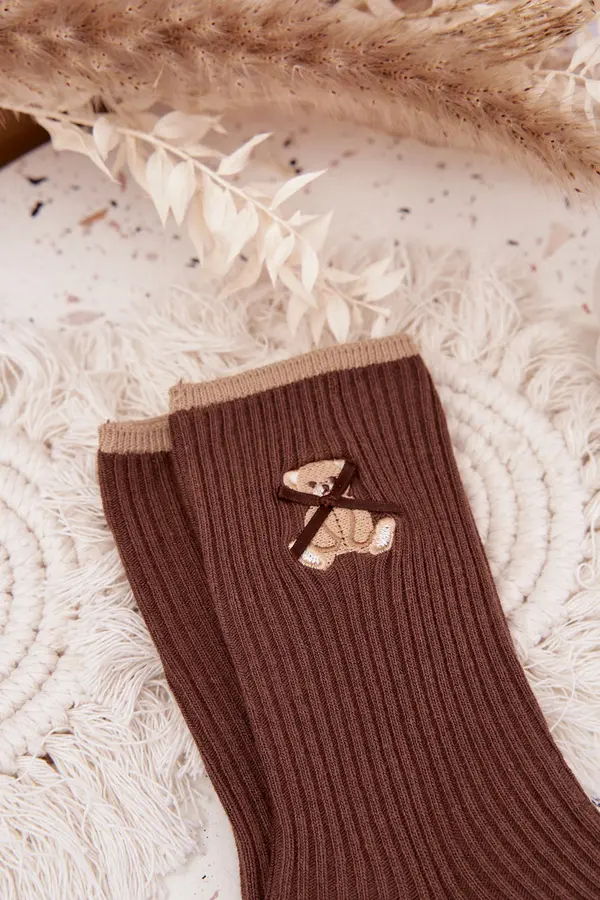 Aura.via Ženske nogavice z medvedkom