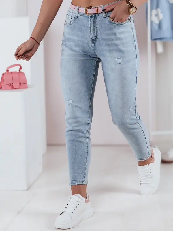 DStreet Ženske oprijete kavbojke BLUEFLAIR