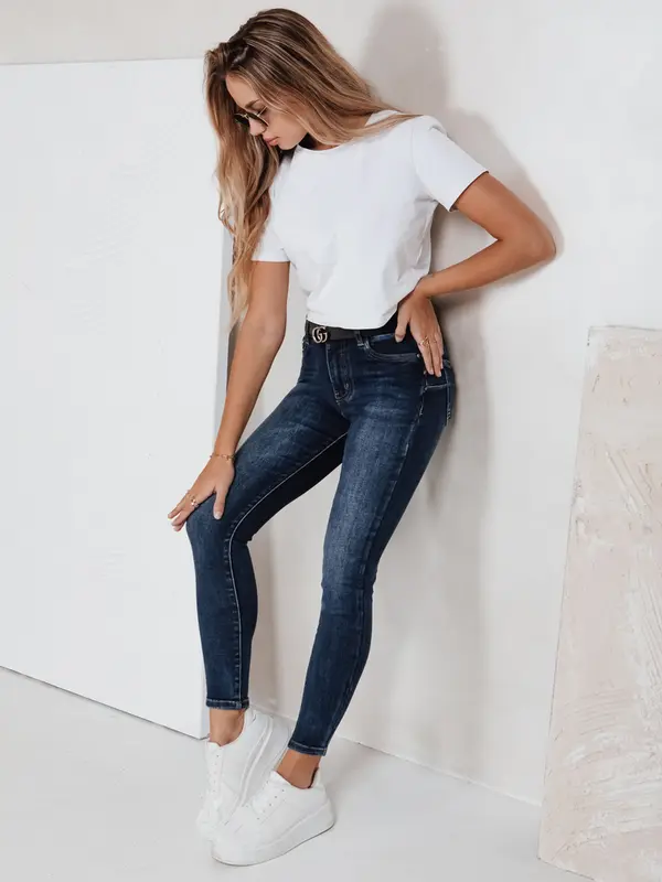 DStreet Ženske oprijete kavbojke, granatne barve