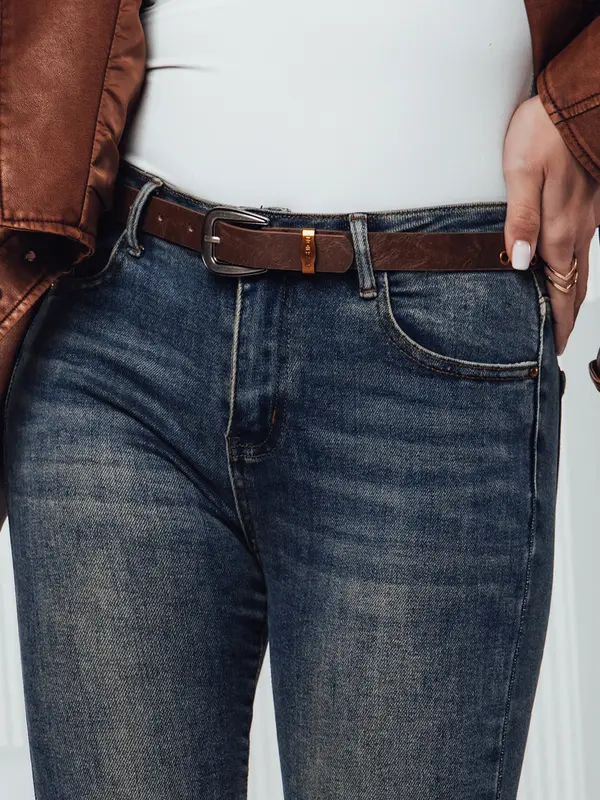 DStreet Ženske oprijete kavbojke s pasom