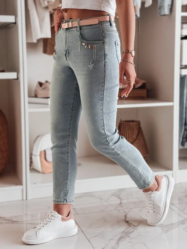 DStreet Ženske oprijete kavbojke z okraski