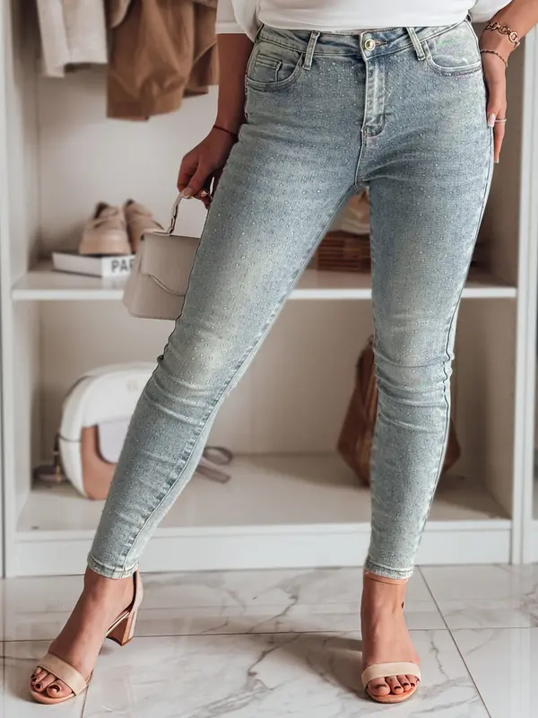 DStreet Ženske oprijete kavbojke z okraski