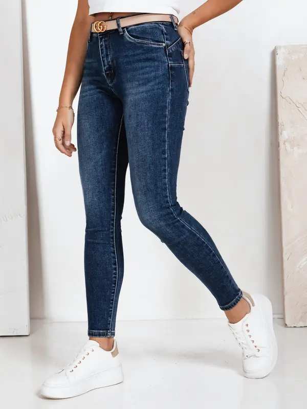 DStreet Ženske ozke kavbojke modre barve