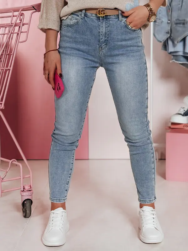 DStreet Ženske ozke kavbojke z visokim pasom LIMORE