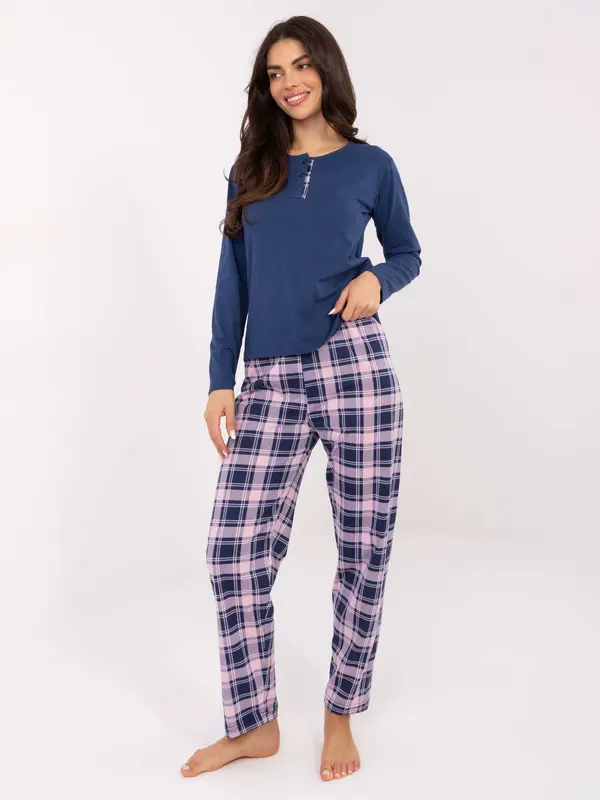 Forever Pink Ženske pižame s karirastimi hlačami