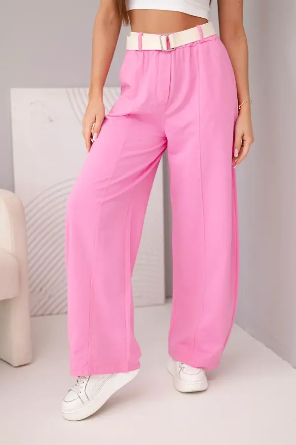 Kesi Włoski Ženske široke hlače Kesi s pasom