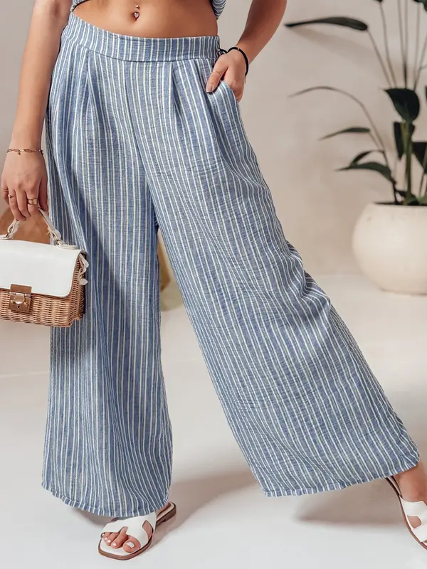 DStreet Ženske široke hlače s črtami MODERESS