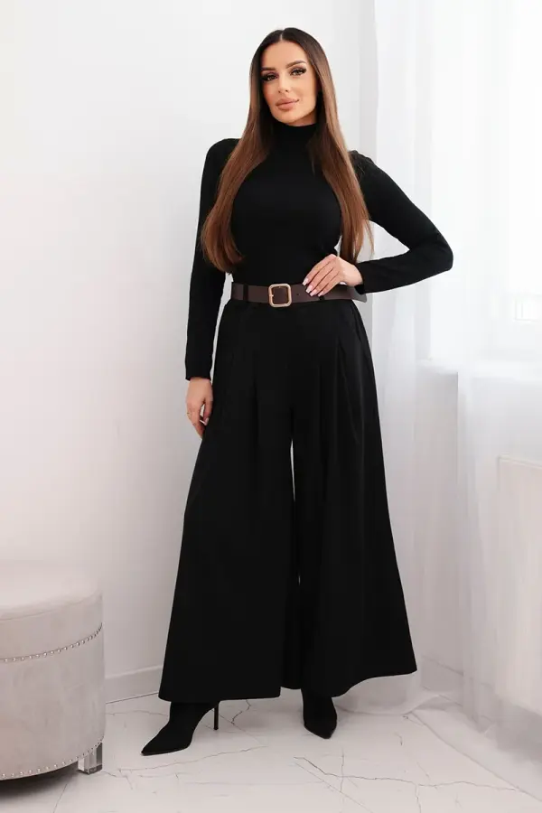 Kesi Włoski Ženske široke hlače s pasom