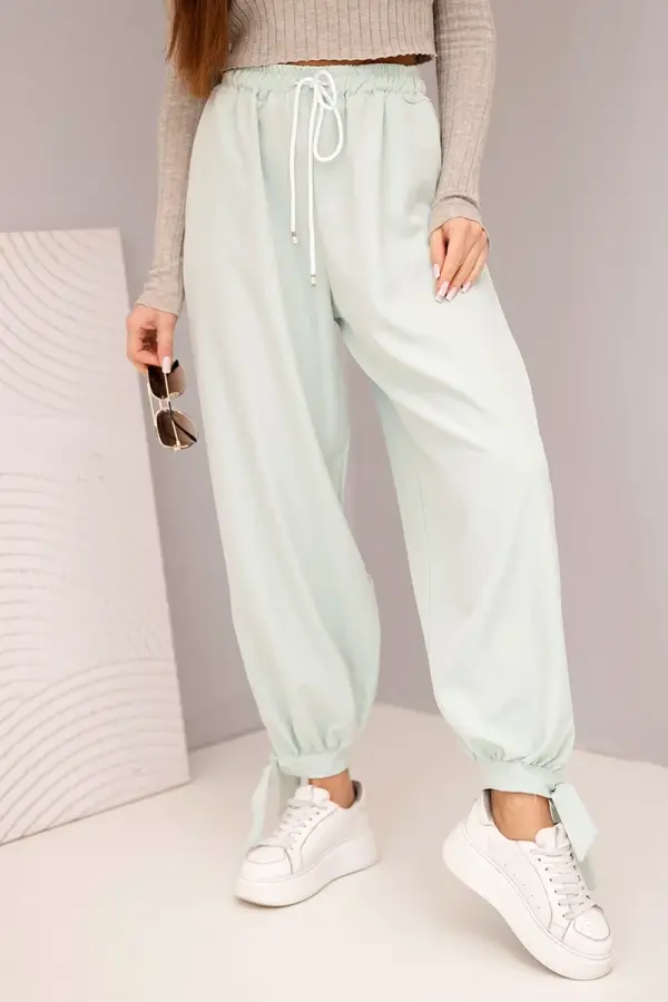 Kesi Włoski Ženske široke hlače z vezalkami Kesi Włoski