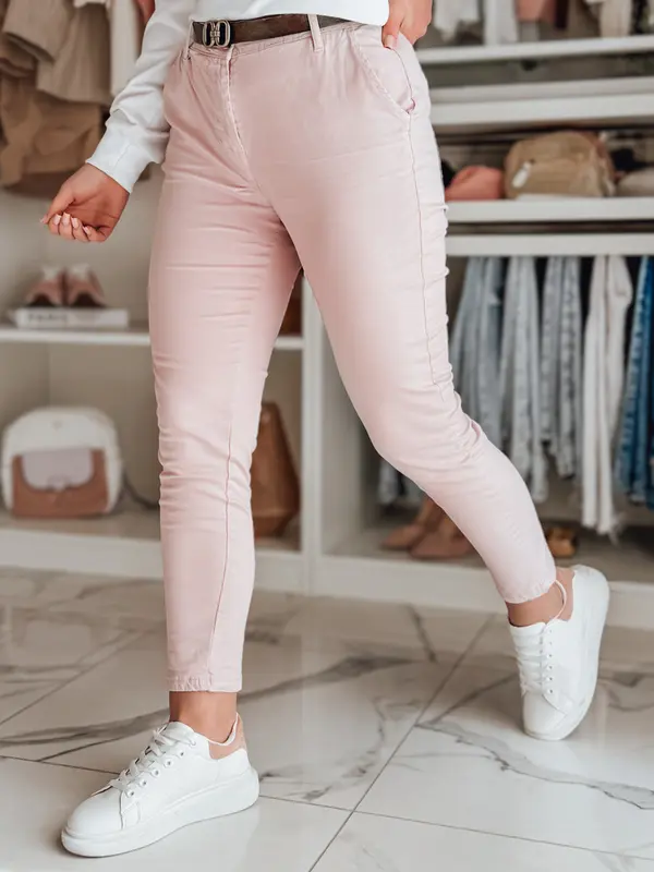 DStreet Ženske slim fit hlače LINESKA roza