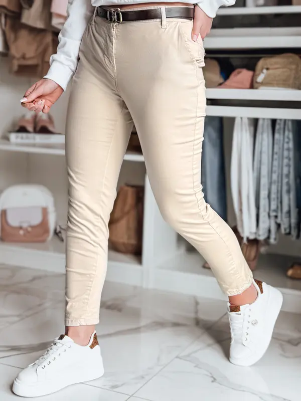 DStreet Ženske slim fit hlače LINESKA s pasom