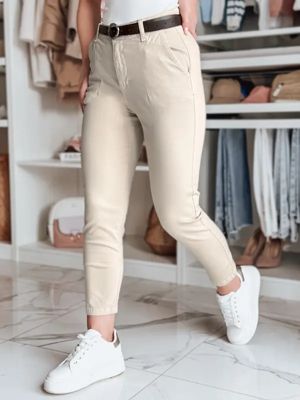 DStreet Ženske slim fit hlače TAIRONIK s pasom