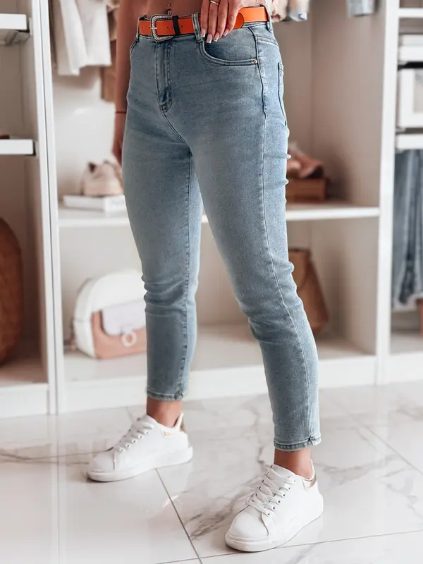 DStreet Ženske slim fit kavbojke CURVITA modre barve