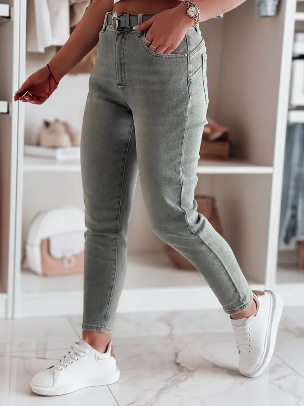 DStreet Ženske slim fit kavbojke s pasom