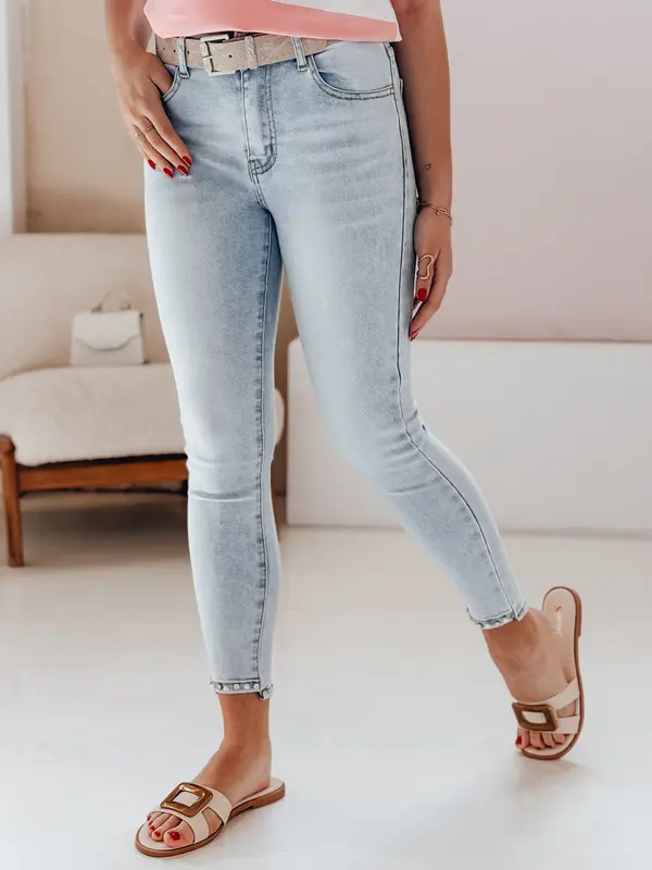 DStreet Ženske slim fit kavbojke z visokim pasom