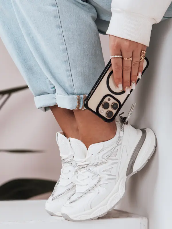 DStreet Ženske športne superge LUXORUNS bele barve