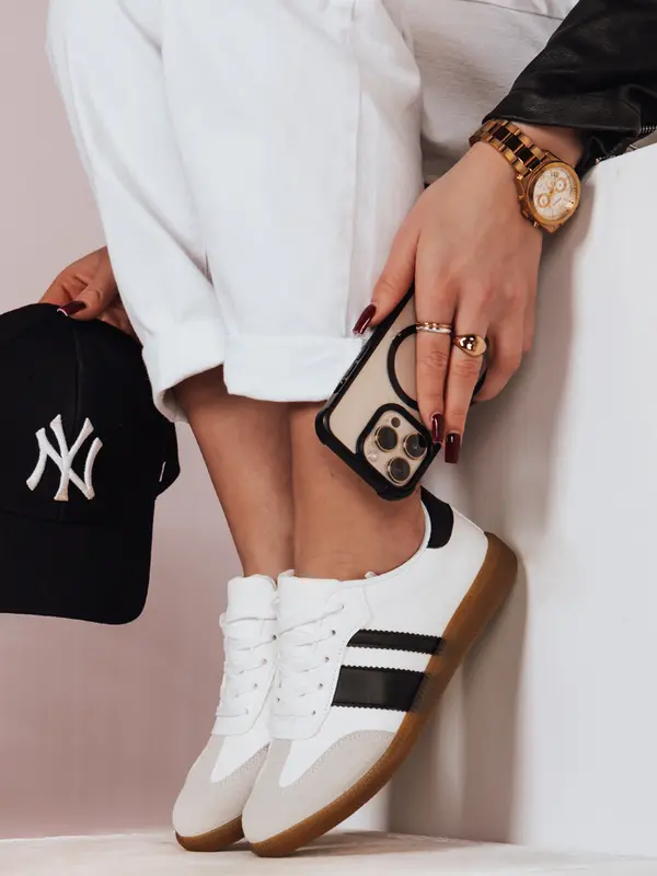 DStreet Ženske športne superge NISTI bele barve