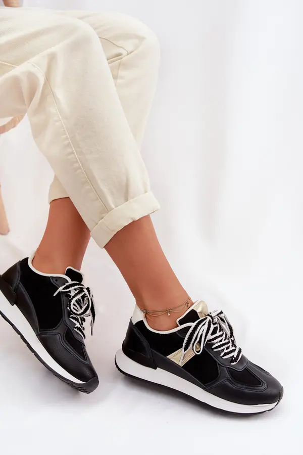 Boto Ženske superge iz eko usnja črne barve Kelira