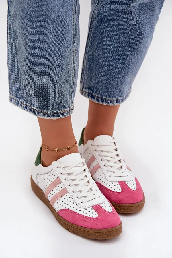 Zazoo Ženske superge iz perforiranega usnja Zazoo