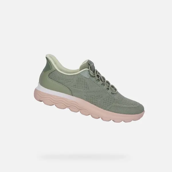 GEOX Ženske superge kaki Geox Spherica Plus