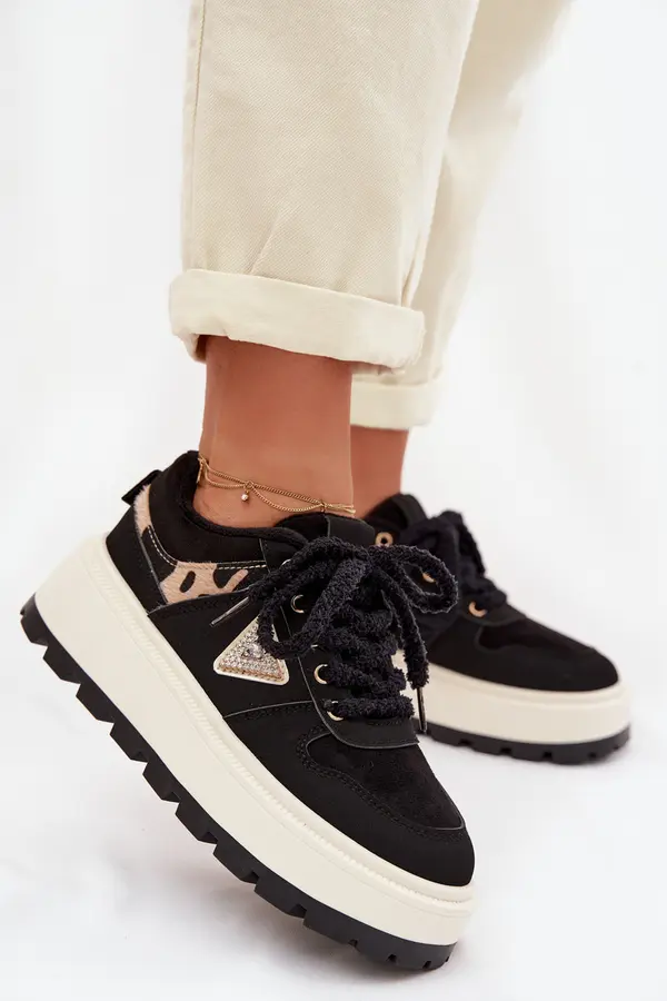 Boto Ženske superge s platformo Florinda črne