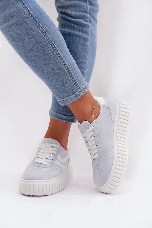 Boto Ženske superge s platformo iz eko semiša, modre