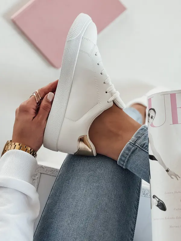 DStreet Ženske superge SHINMOVE zlate barve